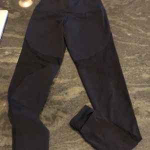 Onzie black mesh stirrup leggings